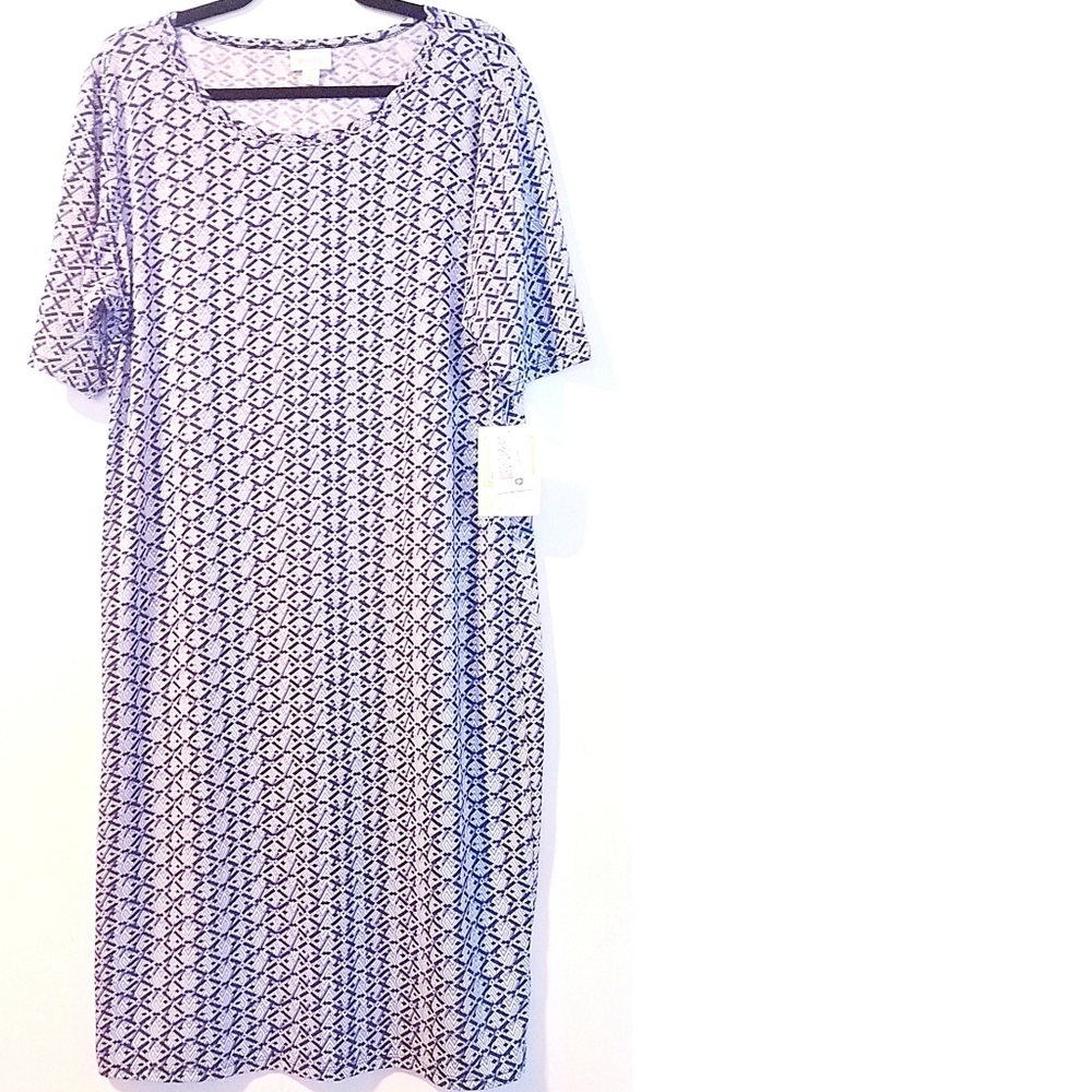 3XL Lularoe Julia Dress NWT - Blue Print Dress